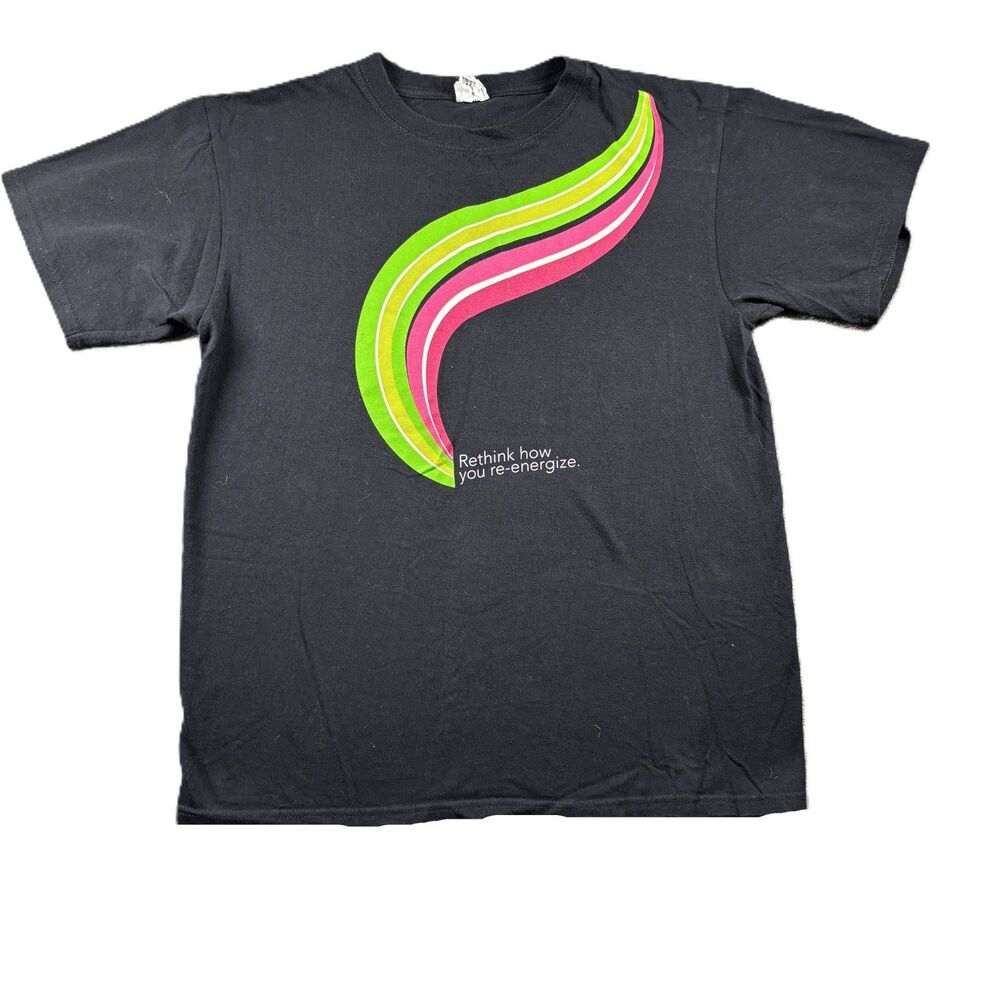 Starbucks Refreshers Employee Barista Coffee T-Shirt Black Unisex Medium Q223
